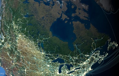 Anthropocene satellite image of North America