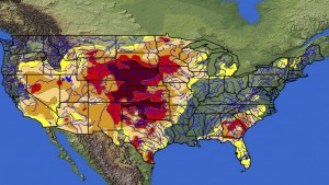 Drought Map of US February 2012