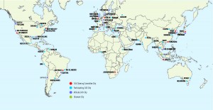 C40 Cities global map