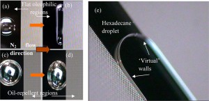 Virtual walls for oil spills