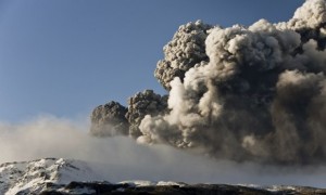 Ash plume from the Eyjafjallajokull volcanic eruption in 2010