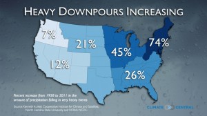 US heavy downpours map