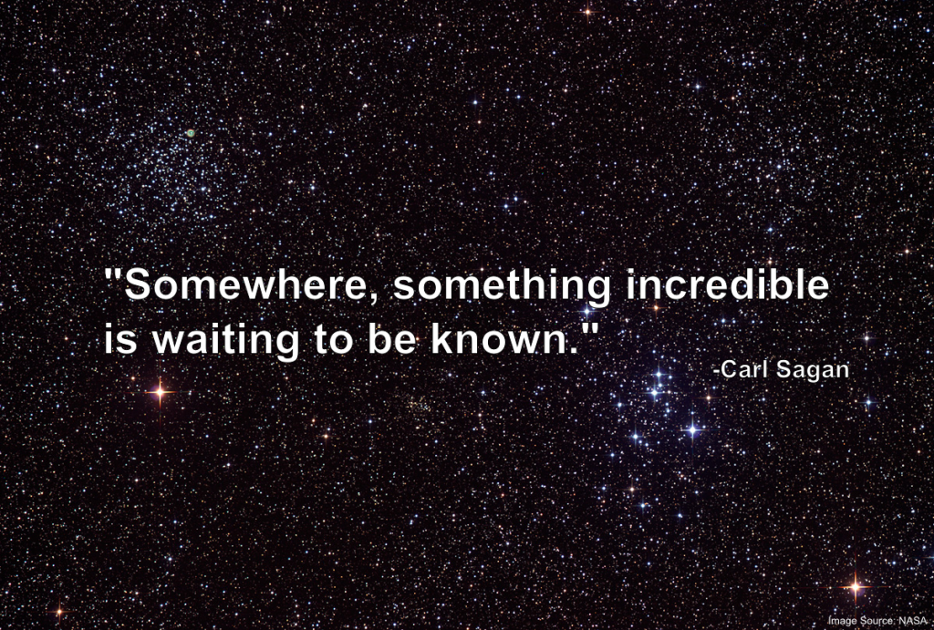 Carl Sagan quote about life on other worlds