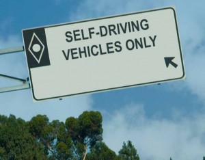 Self-driving vehicles sign