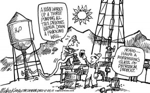 water versus oil cartoon