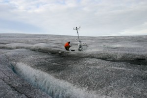 Greenland dark snow