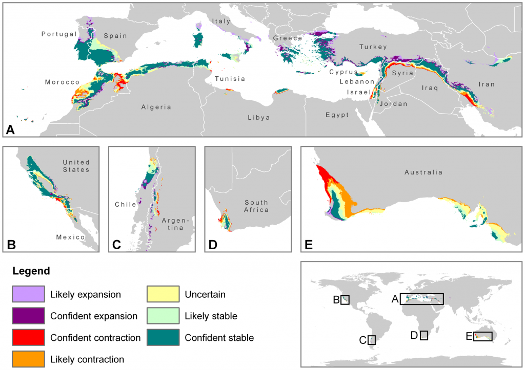 Mediterranean climate zones