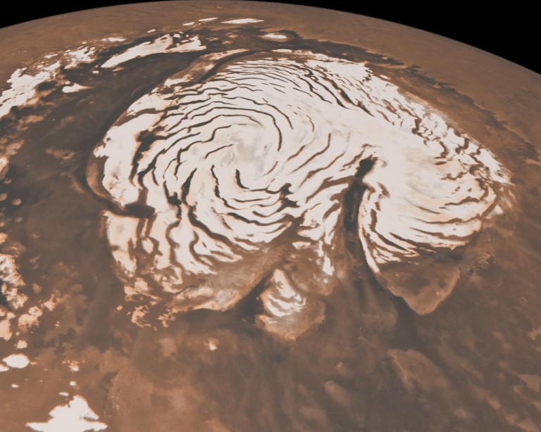 Things Work Backwards on Mars – Poles Shrink During Ice Ages